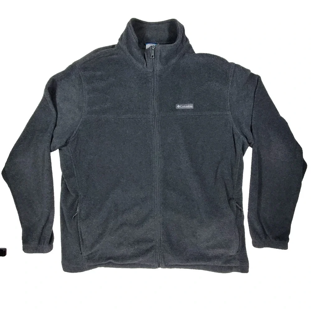 Columbia Fleece Jacket Men's 3XT Gray Full Zip Outdoor Hiking